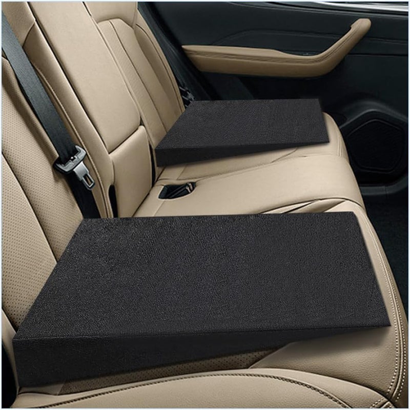 FSTURIOS 2PCS Auto Seat Wedge Leveling Cushion, Comfortable Ergonomic Wedge Foam Pad Car Seat Cushion, Angled Design Rear Seat Pad Office Chair Support Cush ion for Pain Relief - Image 1